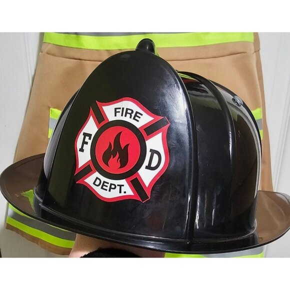 Wild Firefighter Girls Costume 8-10 Dress Helmet Hat Halloween Kid Fire Uniform - Picture 3 of 6
